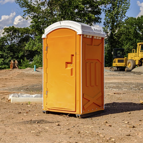 how often are the porta potties cleaned and serviced during a rental period in Alexandria South Dakota